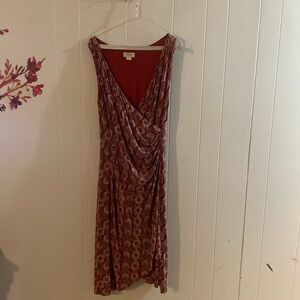 Maeve by Anthropology sleeveless floral ruched dress with built in slip